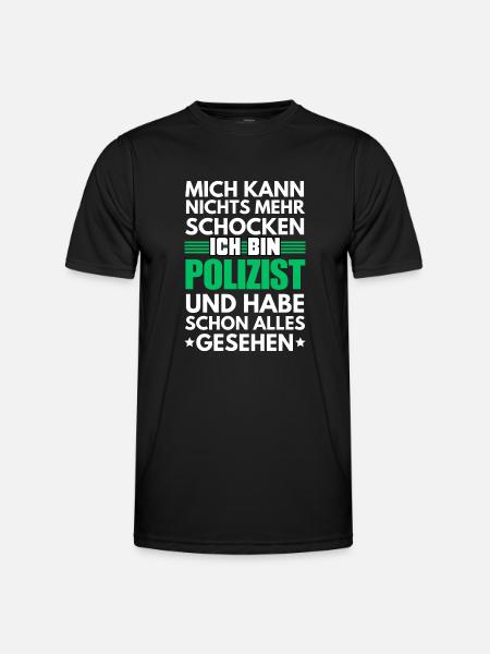 Policier non électrocutable - T-shirt sport Homme - noir