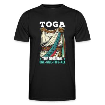 Greek Costume Party Toga - Men's Functional T-Shirt - black - Front - AI Model Male 178 dark (178cm)