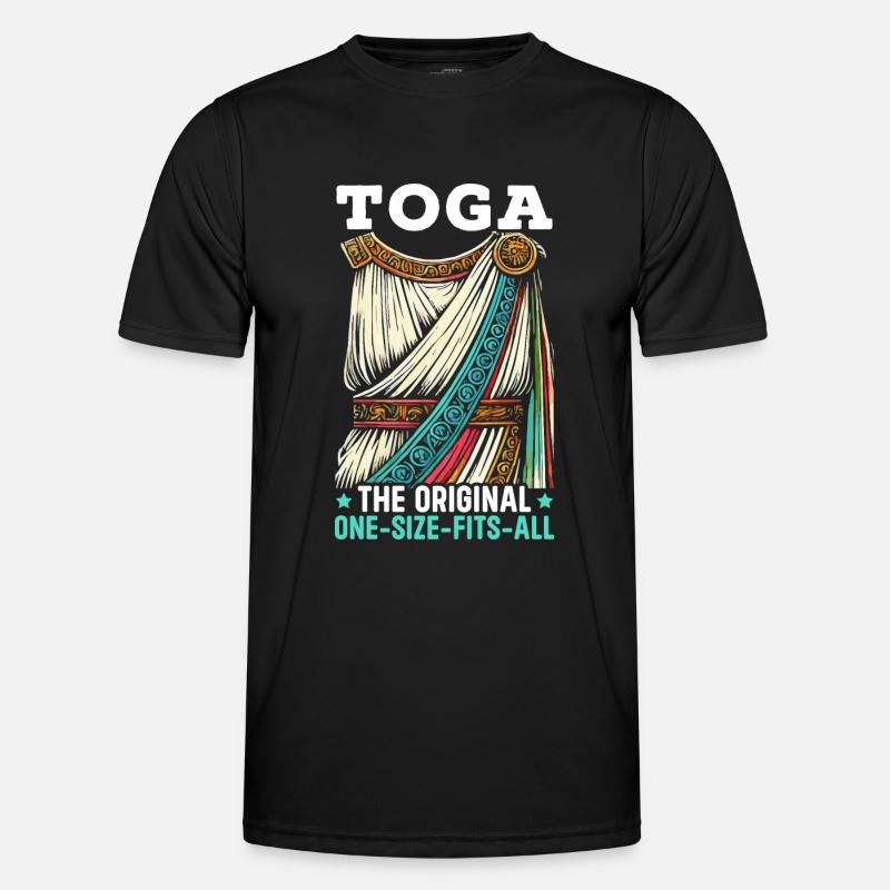Græsk Kostumefest Toga - Funktionsshirt til herrer - sort