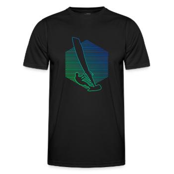 Femmes Surf Hommes Windsurf Windsurf Windsurf Windsurf - T-shirt sport Homme - noir - Devant - AI Model Male 178 dark (178cm)