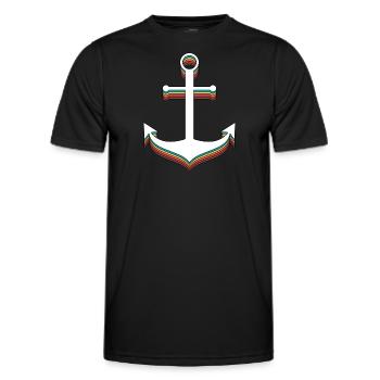 Anchor Retro Colorful - Men's Functional T-Shirt - black - Front - AI Model Male 178 dark (178cm)