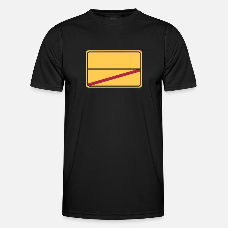 Ortsschild Ende - blanko Männer Funktions-T-Shirt