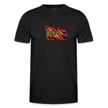 Spain Flag Flag - Men's Functional T-Shirt - black - Front - AI Model Male 178 dark (178cm)