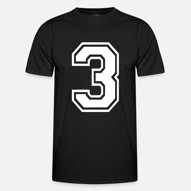 3 - Männer Funktions-T-Shirt - Schwarz