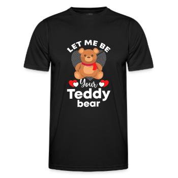 Protecteur d’ours - T-shirt sport Homme - noir - Devant - AI Model Male 178 dark (178cm)