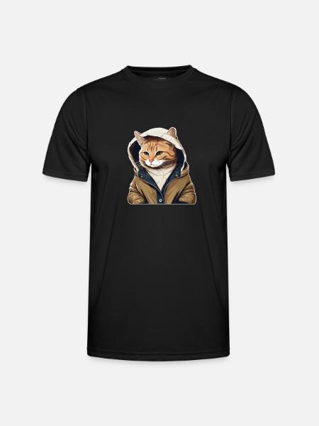 Cute Cat your-Tshirt - Men's Functional T-Shirt - black