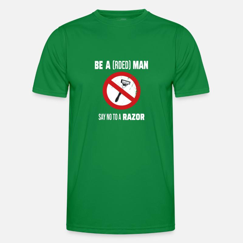 Bart Statement Say No To A Razor Bartträger Männer Funktions-T-Shirt