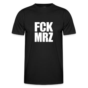 FCK MRZ - nein zu Merz - Wahl - Männer Funktions-T-Shirt - Schwarz - Vorne - AI Model Male 178 dark (178cm)