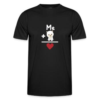 Funny alpaca rake formula for animal lovers - Men's Functional T-Shirt - black - Front - AI Model Male 178 dark (178cm)