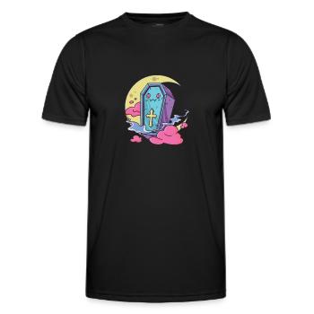 Kawaii Pastellfarben Gothic cute goth Sarg - Männer Funktions-T-Shirt - Schwarz - Vorne - AI Model Male 178 dark (178cm)
