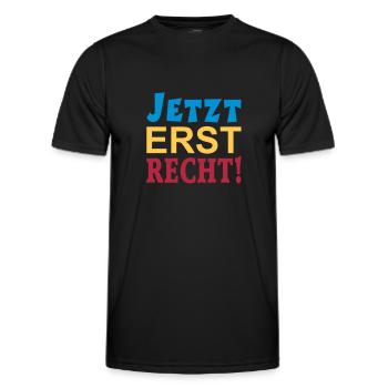 NOW ONLY RIGHT! - Men's Functional T-Shirt - black - Front - AI Model Male 178 dark (178cm)