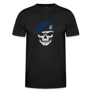 Navy - Men's Functional T-Shirt - black - Front - AI Model Male 178 dark (178cm)