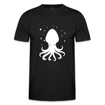 Oktopus Krake Zootier Meereswesen - Männer Funktions-T-Shirt - Schwarz - Vorne - AI Model Male 178 dark (178cm)