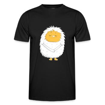 Yeti Winter - Männer Funktions-T-Shirt - Schwarz - Vorne - AI Model Male 178 dark (178cm)