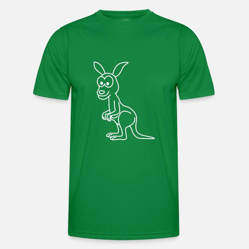 Kangaroo Comic Männer Funktions-T-Shirt