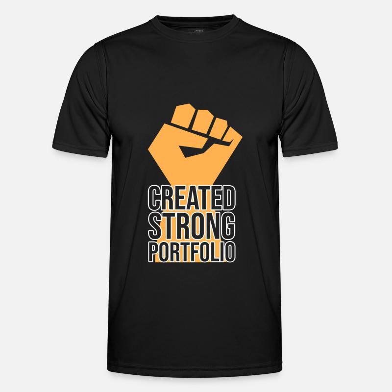 Created a strong portfolio - Men's Functional T-Shirt - black