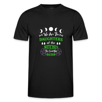 Nous sommes les filles des sorcières qui n’ont pas - T-shirt sport Homme - noir - Devant - AI Model Male 178 dark (178cm)