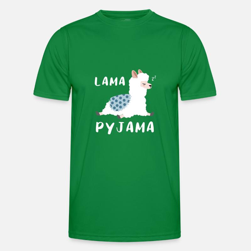 Lama Pyjama Late Riser Gift Men's Functional T-Shirt