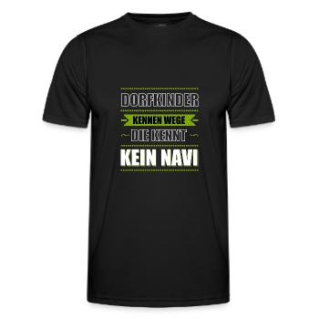 Dorfkind Bauer Landei Landleben Geschenk - Männer Funktions-T-Shirt - Schwarz - Vorne - AI Model Male 178 dark (178cm)
