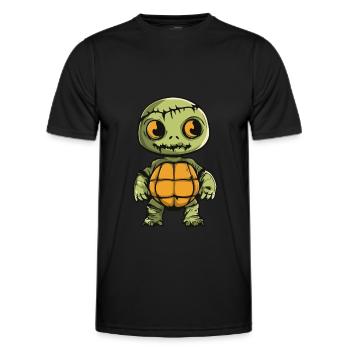 Schildkröte Halloween Zombie - Männer Funktions-T-Shirt - Schwarz - Vorne - AI Model Male 178 dark (178cm)
