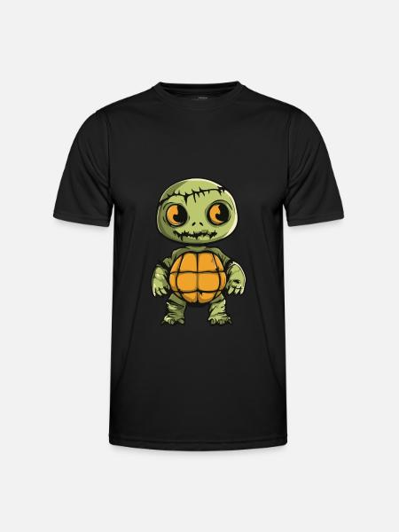 Turtle Halloween Zombie - Men's Functional T-Shirt - black