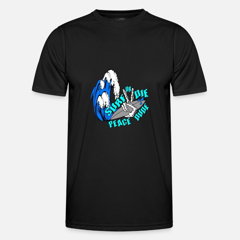 Surfer-Fans einzigartige Designs Männer Funktions-T-Shirt