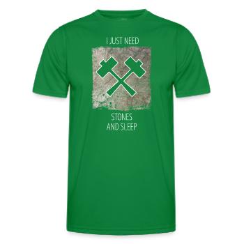 Stonemason Stone Sculptor Saying - Men's Functional T-Shirt - kelly green - Front - AI Model Male 178 dark (178cm)