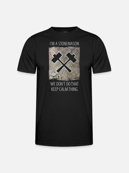 Steinmetz Steinbildhauer Spruch - Männer Funktions-T-Shirt - Schwarz