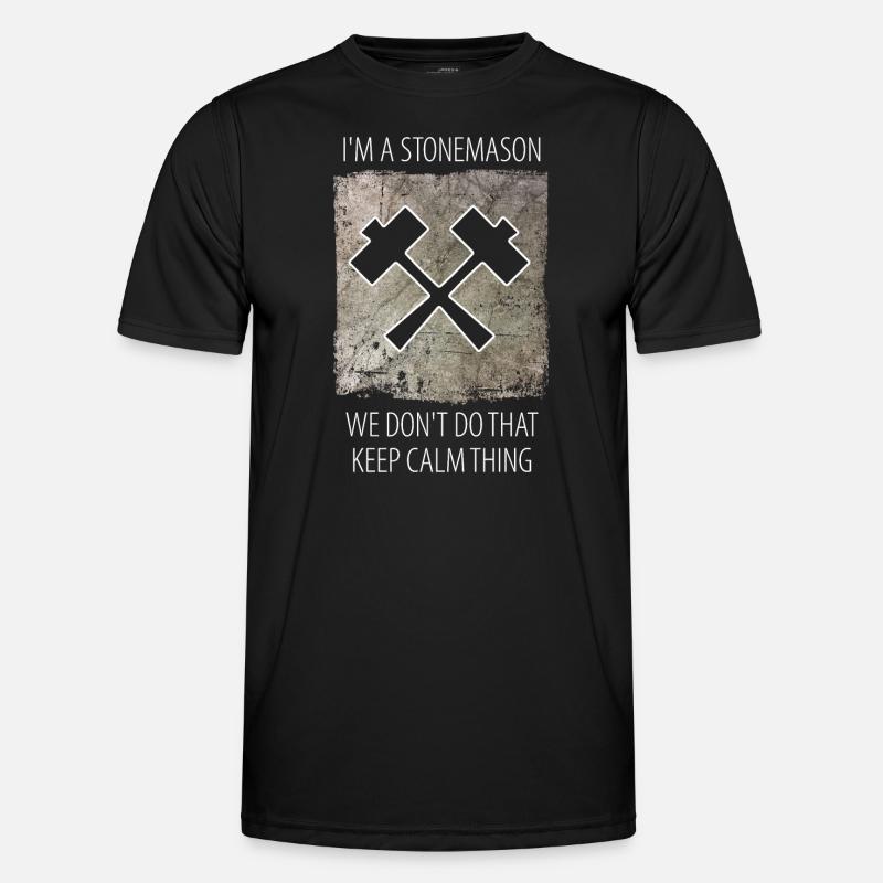 Steinmetz Steinbildhauer Spruch - Männer Funktions-T-Shirt - Schwarz