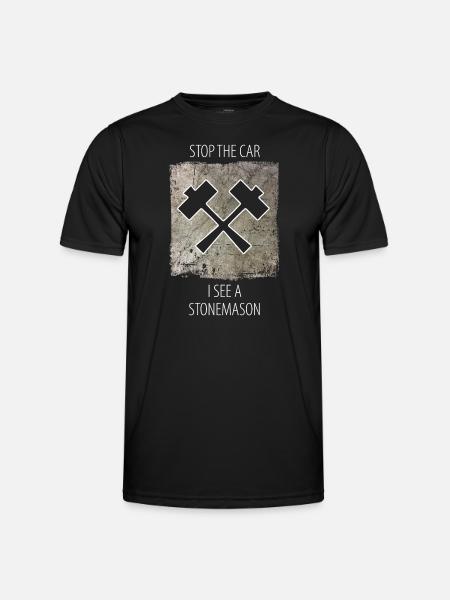 Stonemason Stone Sculptor Saying - Men's Functional T-Shirt - black