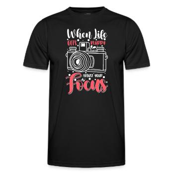 Fotografie Fotografin Bild - Männer Funktions-T-Shirt - Schwarz - Vorne - AI Model Male 178 dark (178cm)
