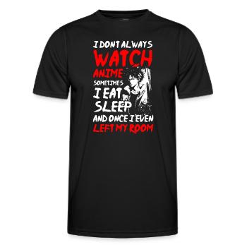 Cosplay Senpai Comic Nerd - Men's Functional T-Shirt - black - Front - AI Model Male 178 dark (178cm)