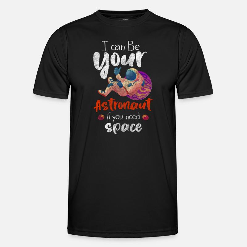 Astronaut Spacesuit Spacesuit Rocket - Men's Functional T-Shirt - black