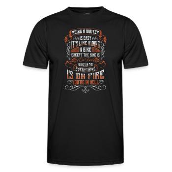 Écrivain Connaissance Journaliste Profession - T-shirt sport Homme - noir - Devant - AI Model Male 178 dark (178cm)