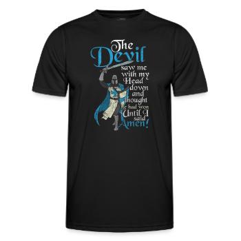 Royaume médiéval des dragons - T-shirt sport Homme - noir - Devant - AI Model Male 178 dark (178cm)