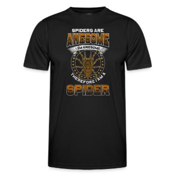 Phobie des animaux de compagnie araignée - T-shirt sport Homme - noir - Devant - AI Model Male 178 dark (178cm)