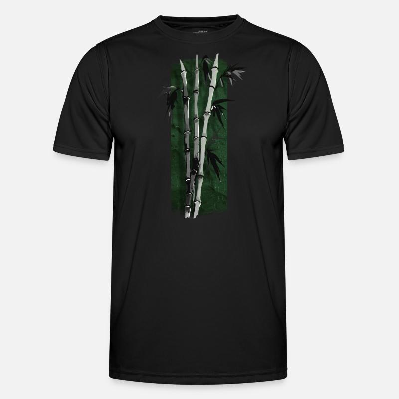 Zen Tranquility: Elegant Bamboo Grove Men's Functional T-Shirt