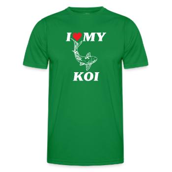J’adore ma carpe Koi - T-shirt sport Homme - vert - Devant - AI Model Male 178 dark (178cm)