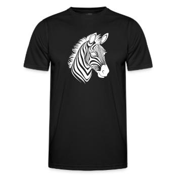 Zebra Elegant with beautiful striped pattern - Men's Functional T-Shirt - black - Front - AI Model Male 178 dark (178cm)