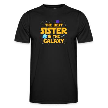 Die beste Schwester der Galaxis - Männer Funktions-T-Shirt - Schwarz - Vorne - AI Model Male 178 dark (178cm)