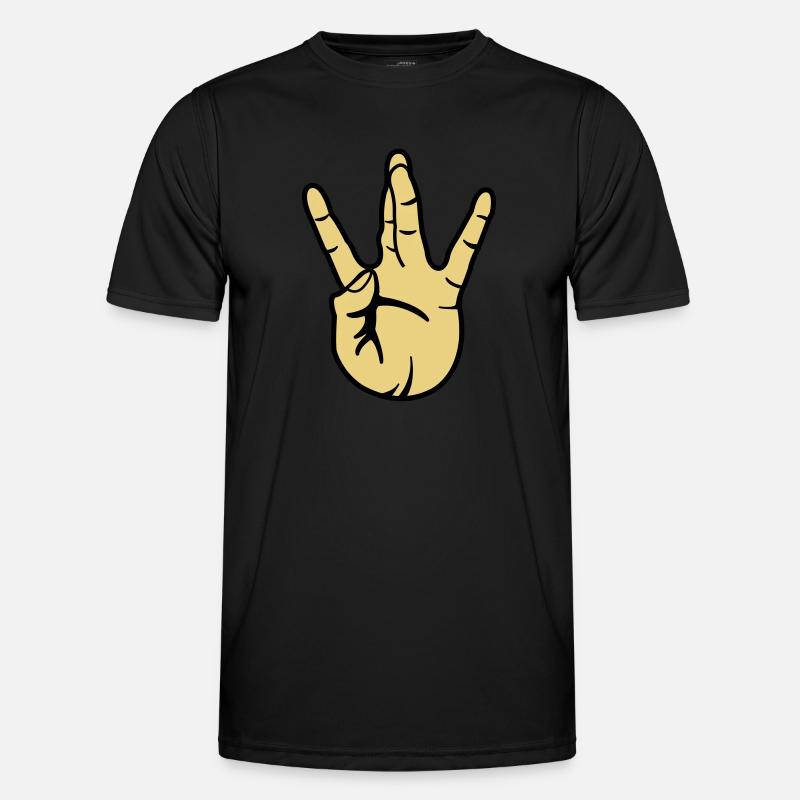 westside hand - Männer Funktions-T-Shirt - Schwarz