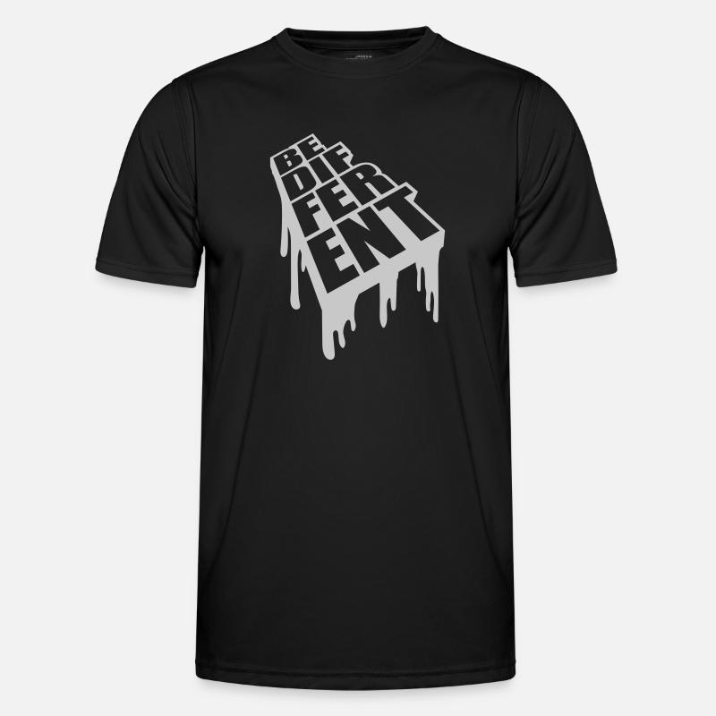 Be different Logo Design - Men's Functional T-Shirt - black