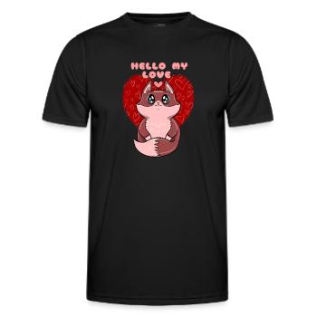 HALLO MEIN LIEBE FUCHS - Männer Funktions-T-Shirt - Schwarz - Vorne - AI Model Male 178 dark (178cm)