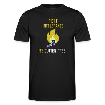 Intoleranz bekämpfen Glutenfrei sein Lustige Ernäh - Männer Funktions-T-Shirt - Schwarz - Vorne - AI Model Male 178 dark (178cm)