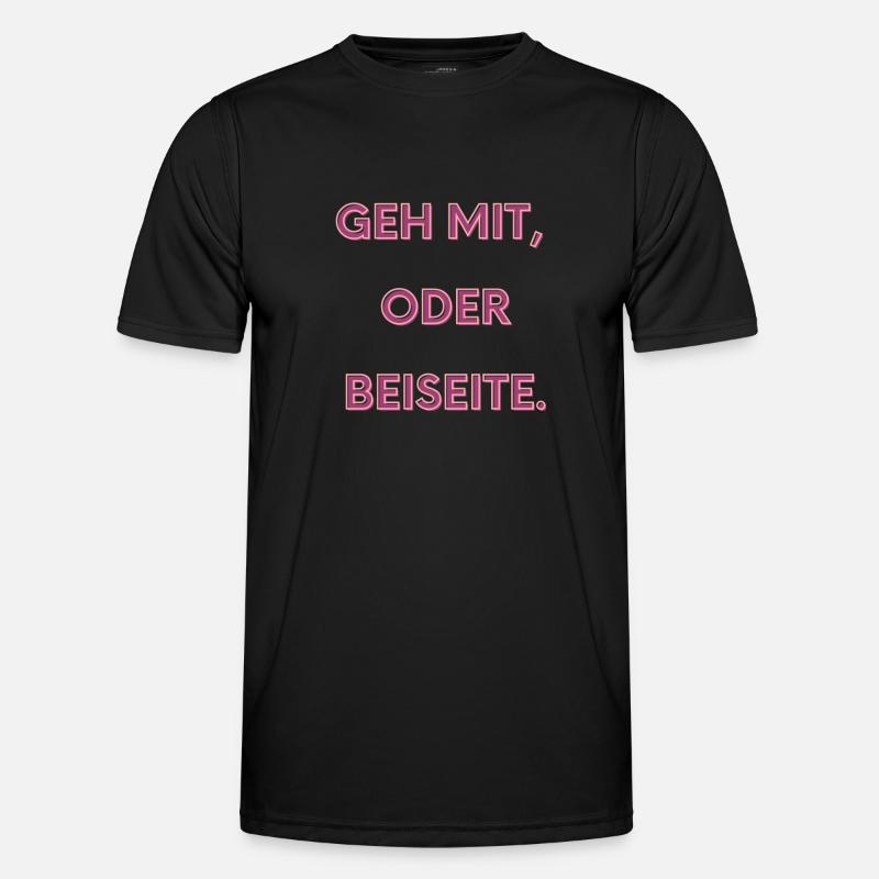 Geh mit oder beiseite - Männer Funktions-T-Shirt - Schwarz