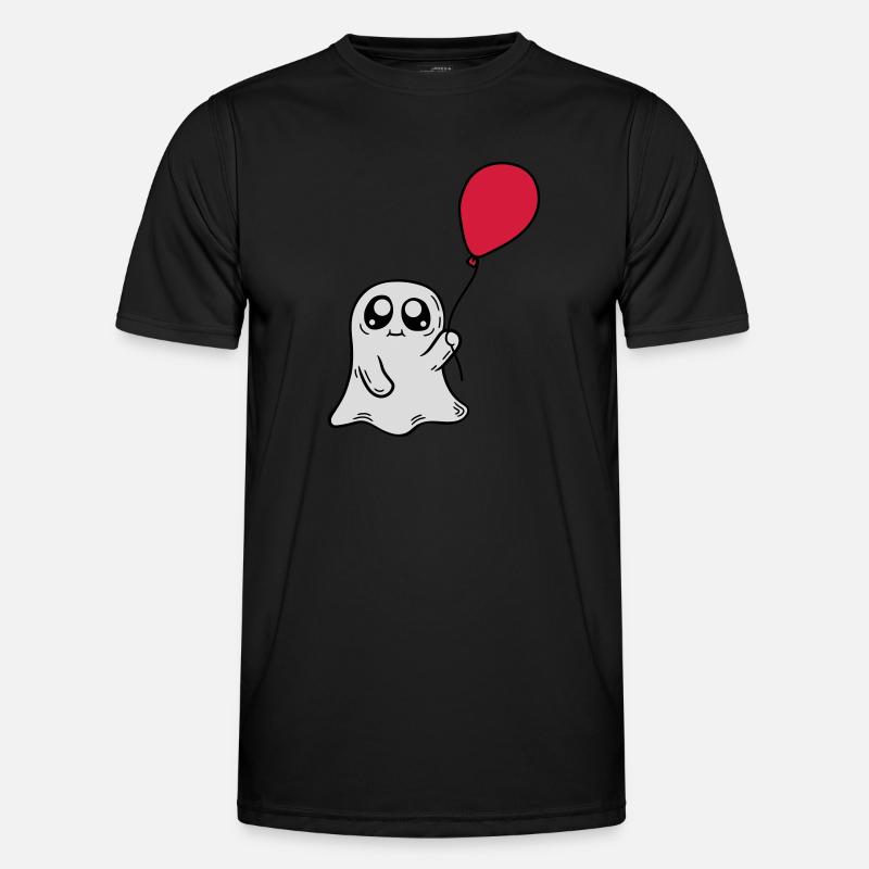 Süßer Geist hält Luftballon - Männer Funktions-T-Shirt - Schwarz