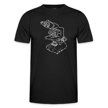 Croquis de microscope - T-shirt sport Homme - noir - Devant - AI Model Male 178 dark (178cm)