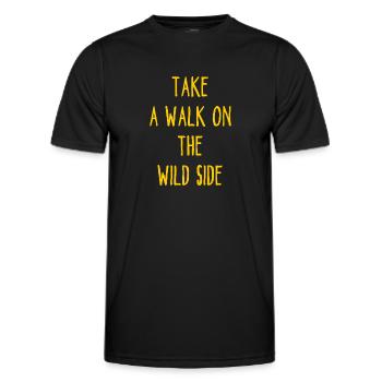 Faites une promenade du côté sauvage - Promenade - Page - T-shirt sport Homme - noir - Devant - AI Model Male 178 dark (178cm)