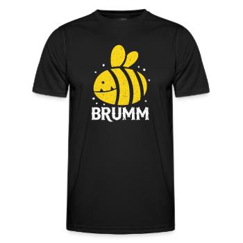 Brumm Biene Summ Bienenflüsterer Bienenvater Imker - Männer Funktions-T-Shirt - Schwarz - Vorne - AI Model Male 178 dark (178cm)