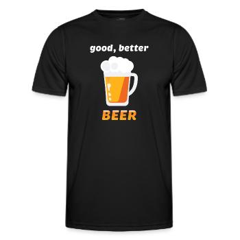 Bier Flsche Krug Saufen Junggesellenabschied 7 - Männer Funktions-T-Shirt - Schwarz - Vorne - AI Model Male 178 dark (178cm)